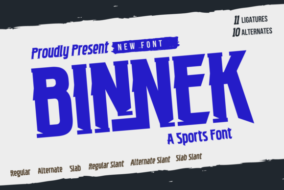 Binnek: A Sporty Display Font for Digital Branding