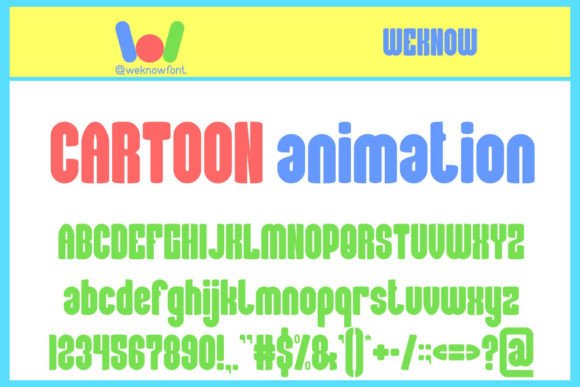 Cartoon Animation Font for Web Projects
