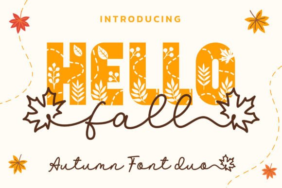 Hello Fall Duo – A Versatile Display Font for Autumn-Themed Designs