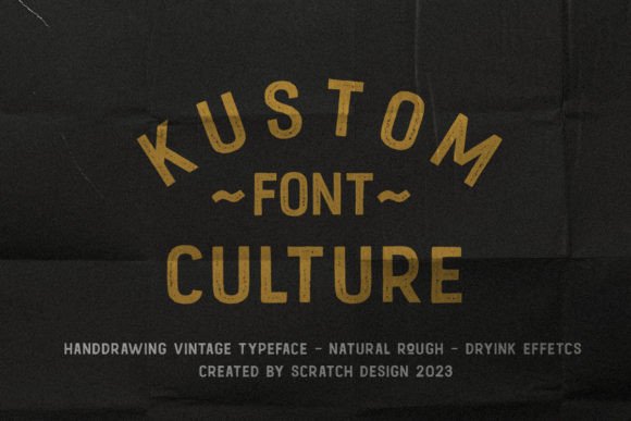 Kustom Culture Font for Editorial Design