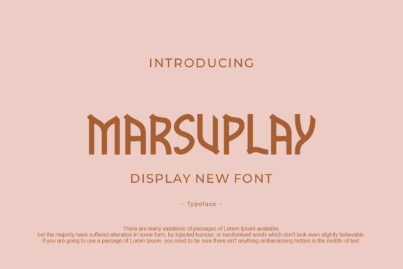 Marsuplay: A Modern Display Font for Creative Makers