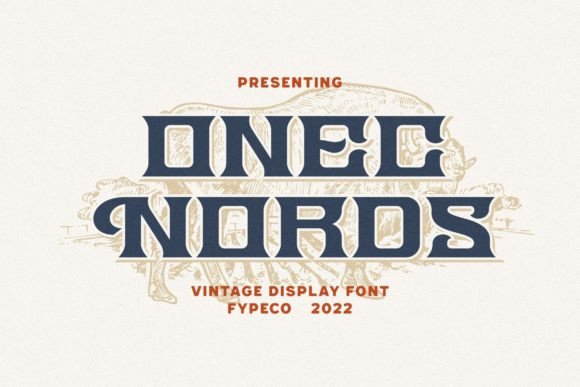 Onec Nords: A Bold Vintage Font for Creative Projects