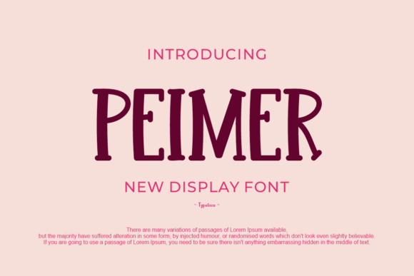 Peimer: A Whimsical Display Font for Web Design