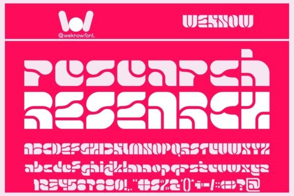 Research Font for Handmade and Commercial Craft Projects