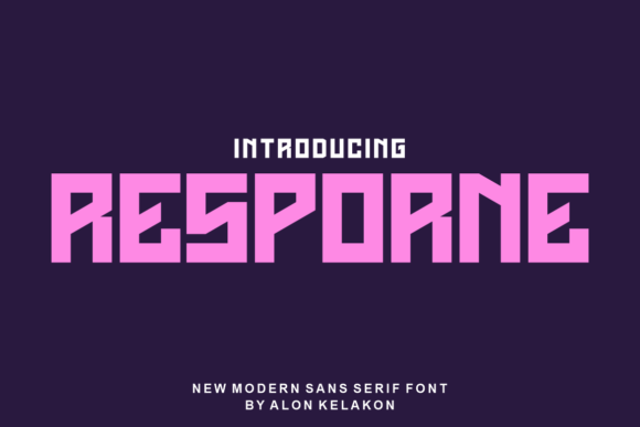 Resporne: A Modern Display Font for Bold Editorial Projects