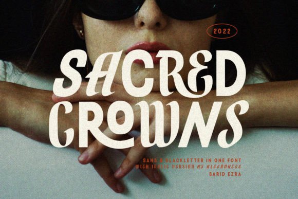 Sacred Crowns: A Modern Display Font for Editorial Elegance
